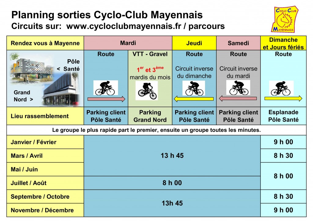 Calendrier hebdomadaire